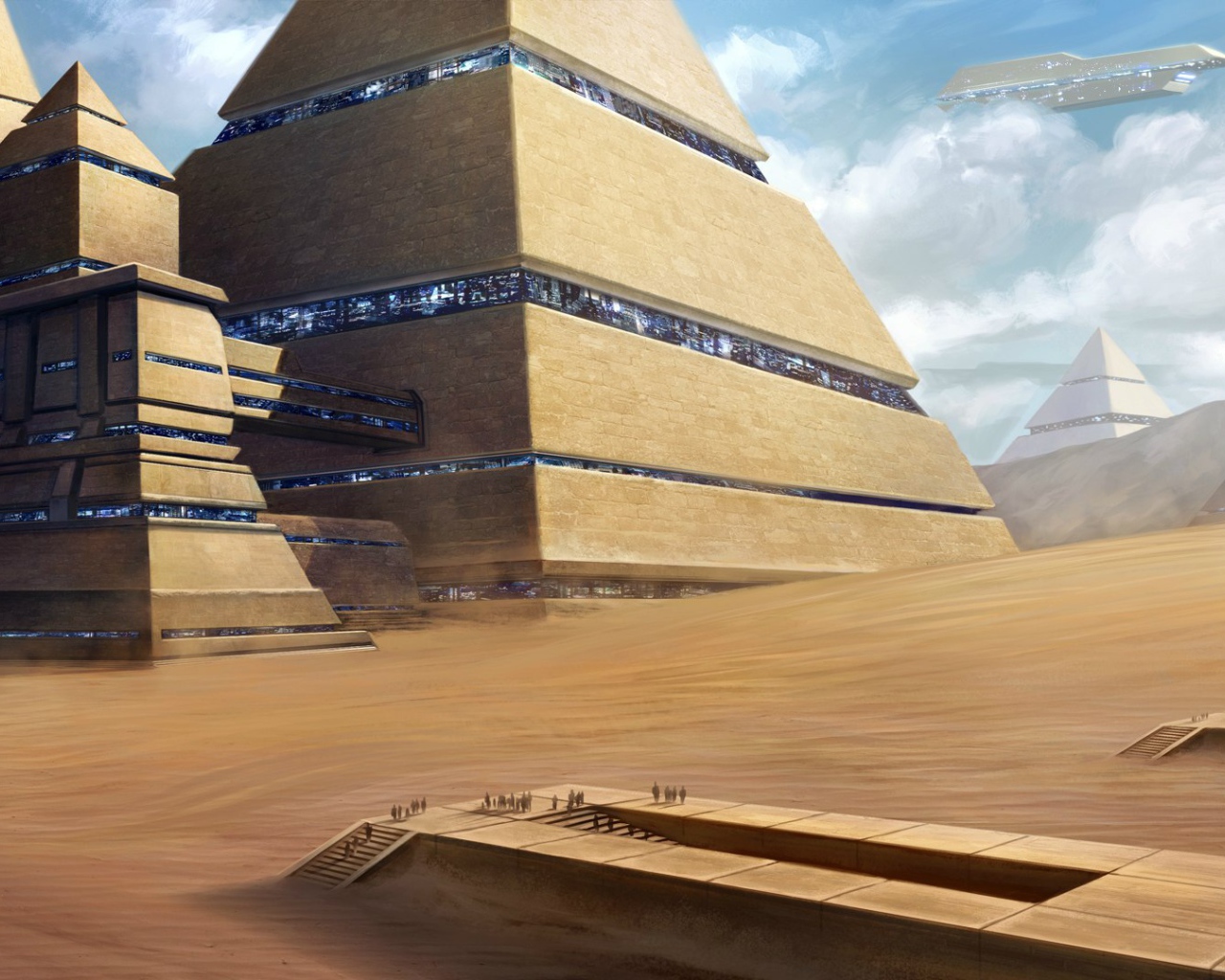 Фэнтези город в пустыне