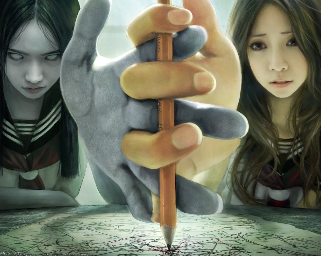 Борьба девушки со своей злой половиной