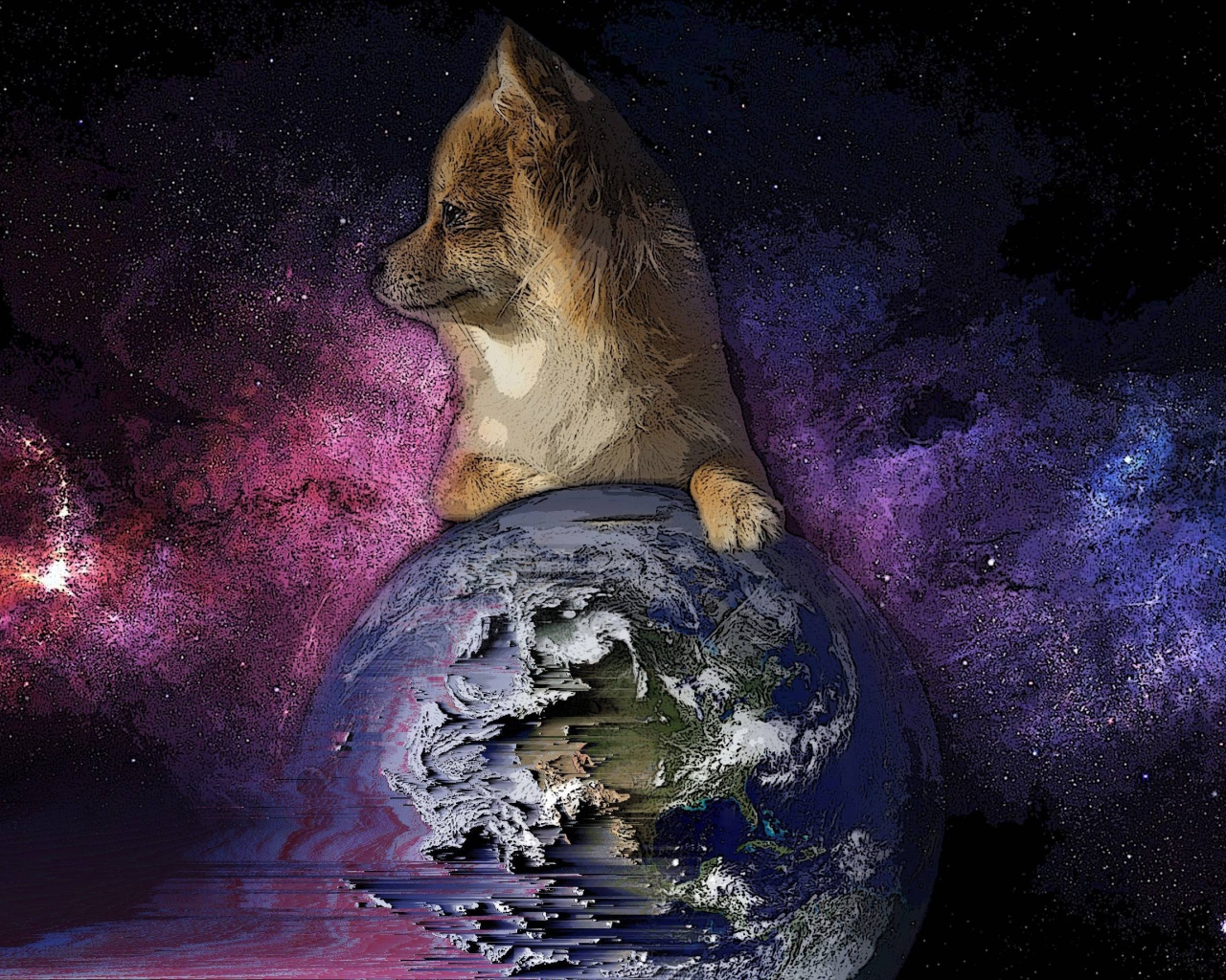 Лиса положила лапку на Землю