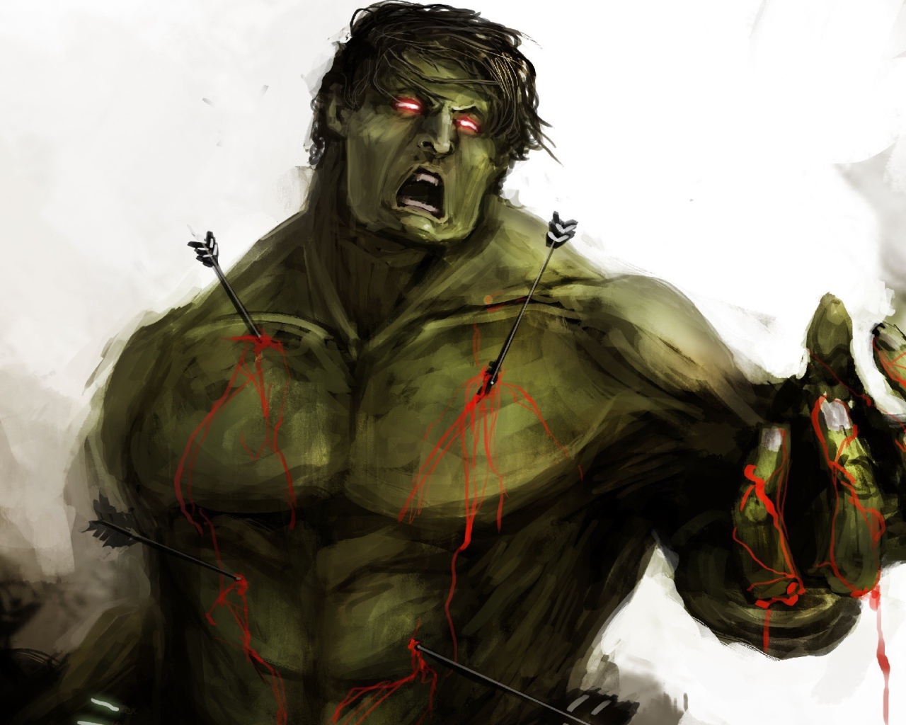 Халк из Мстителей,  фэнтези арт