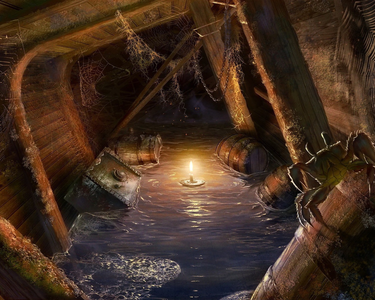 В трюме затопленного корабля