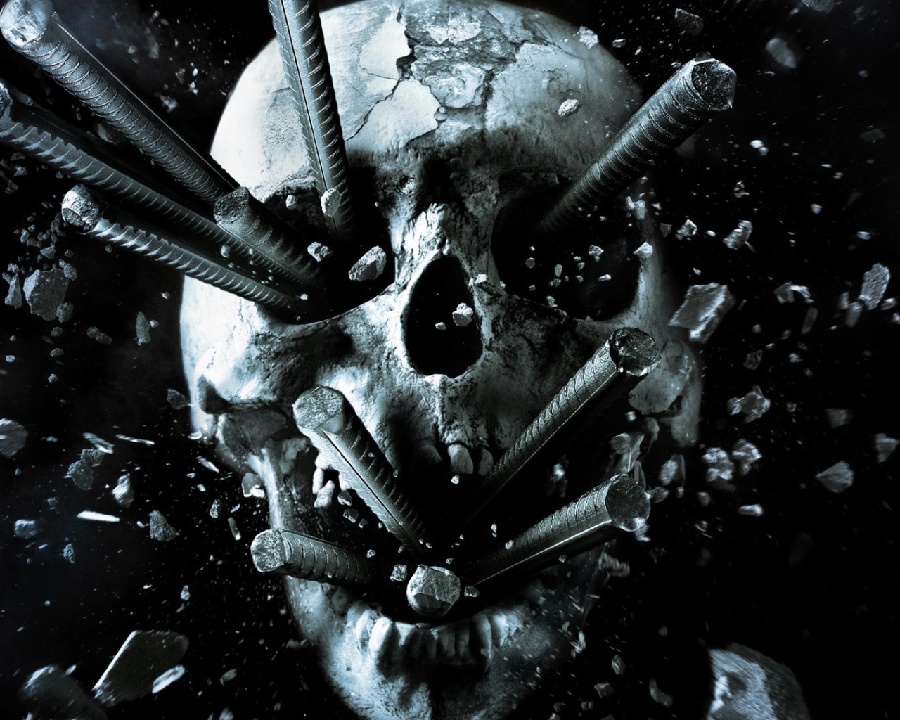 Железные прутья в черепе