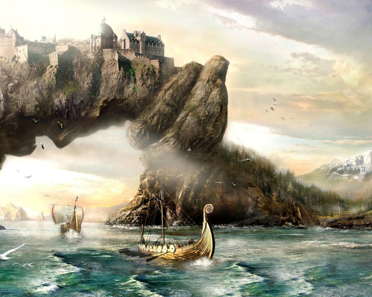 Замок на воротах гавани