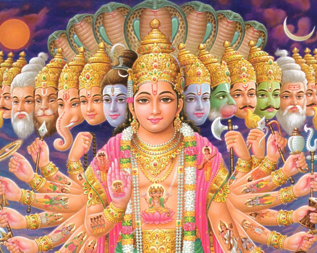 Многорукая индийская богиня