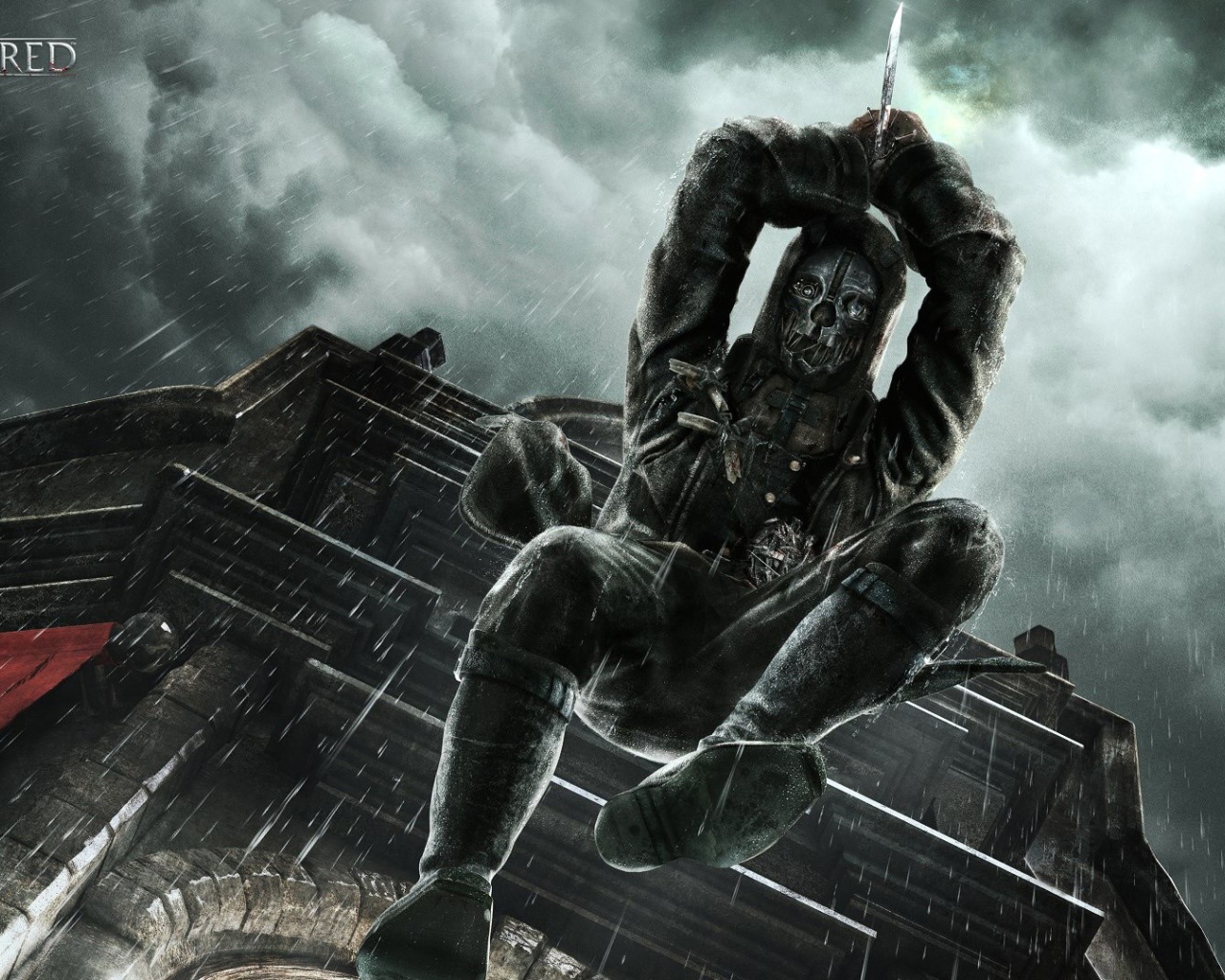 Человек в маске с ножом