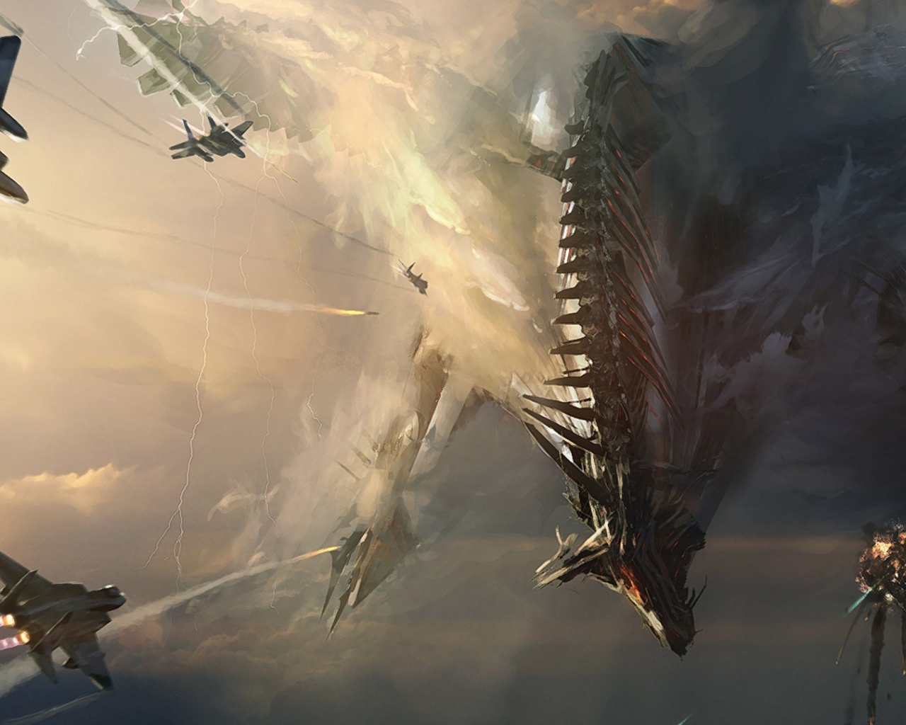 Военные сражаются с железным драконом