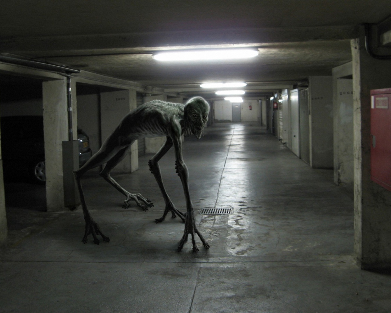 Монстр на подземной парковке