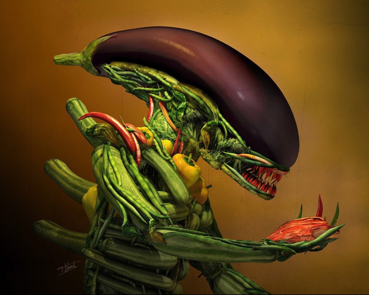 Монстр из овощей