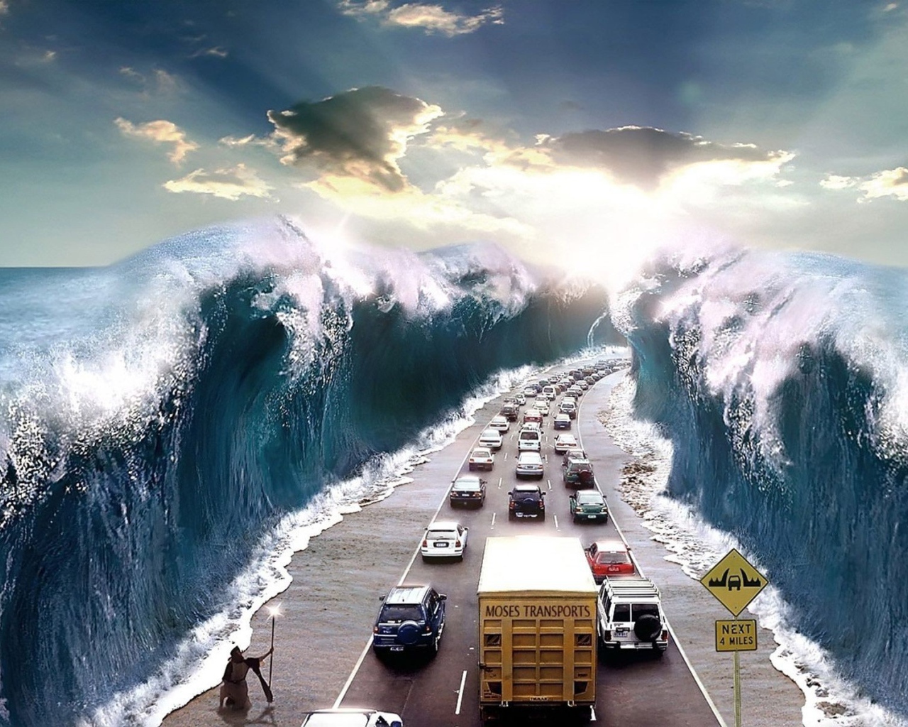 Моисей проложил шоссе по дну моря