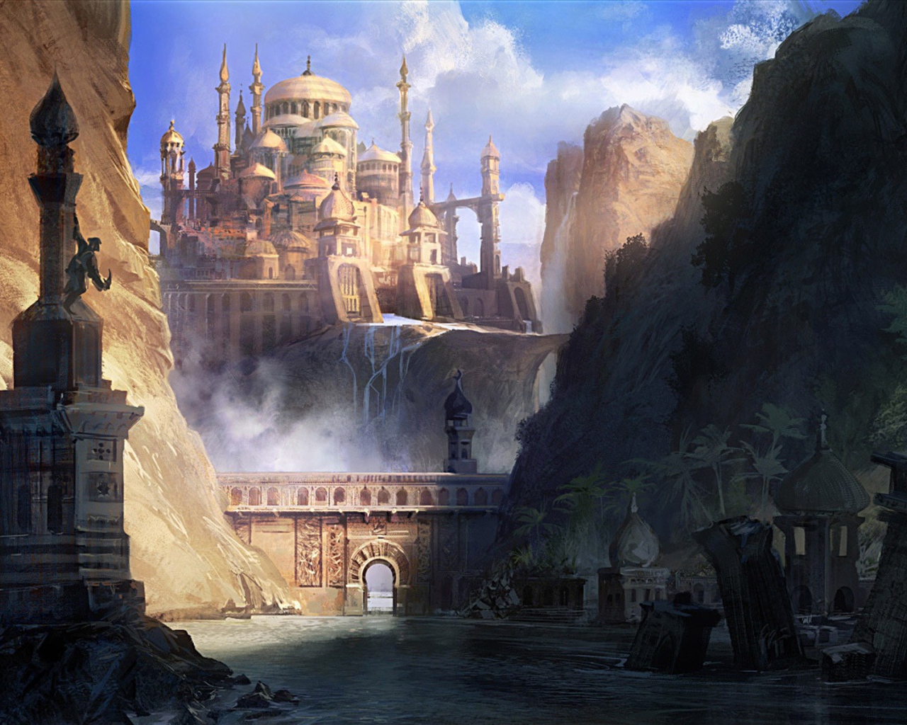 Мечеть на скале в сказочной стране