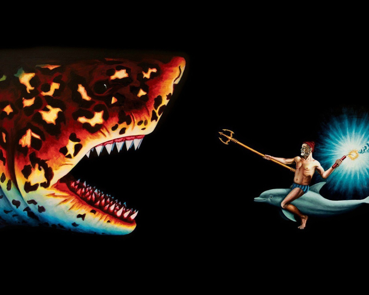 Нептун против акулы