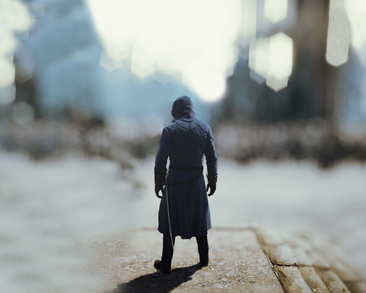 Ниндзя на размытом фоне