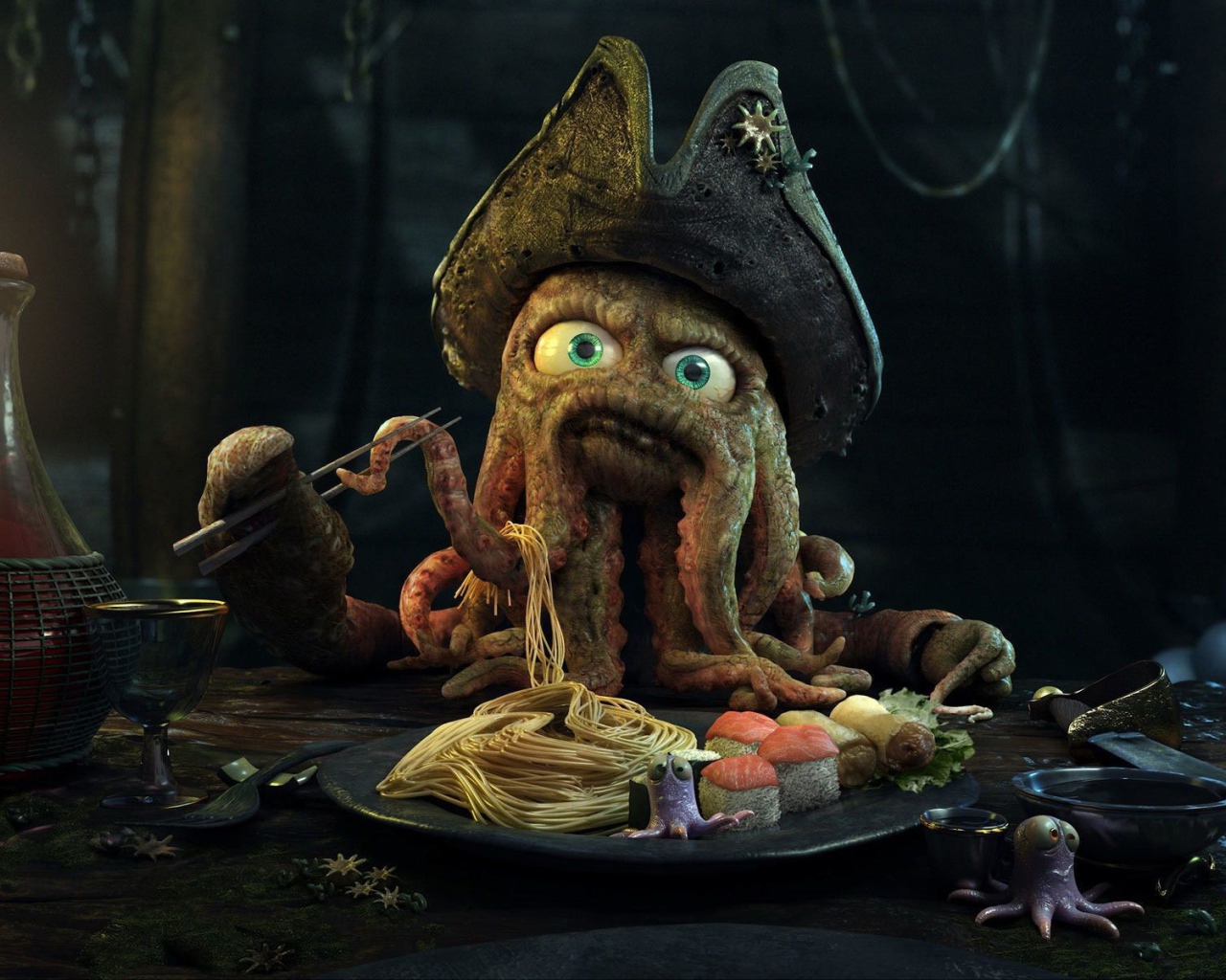 Спрут в шапке капитана, Пираты Карибского моря