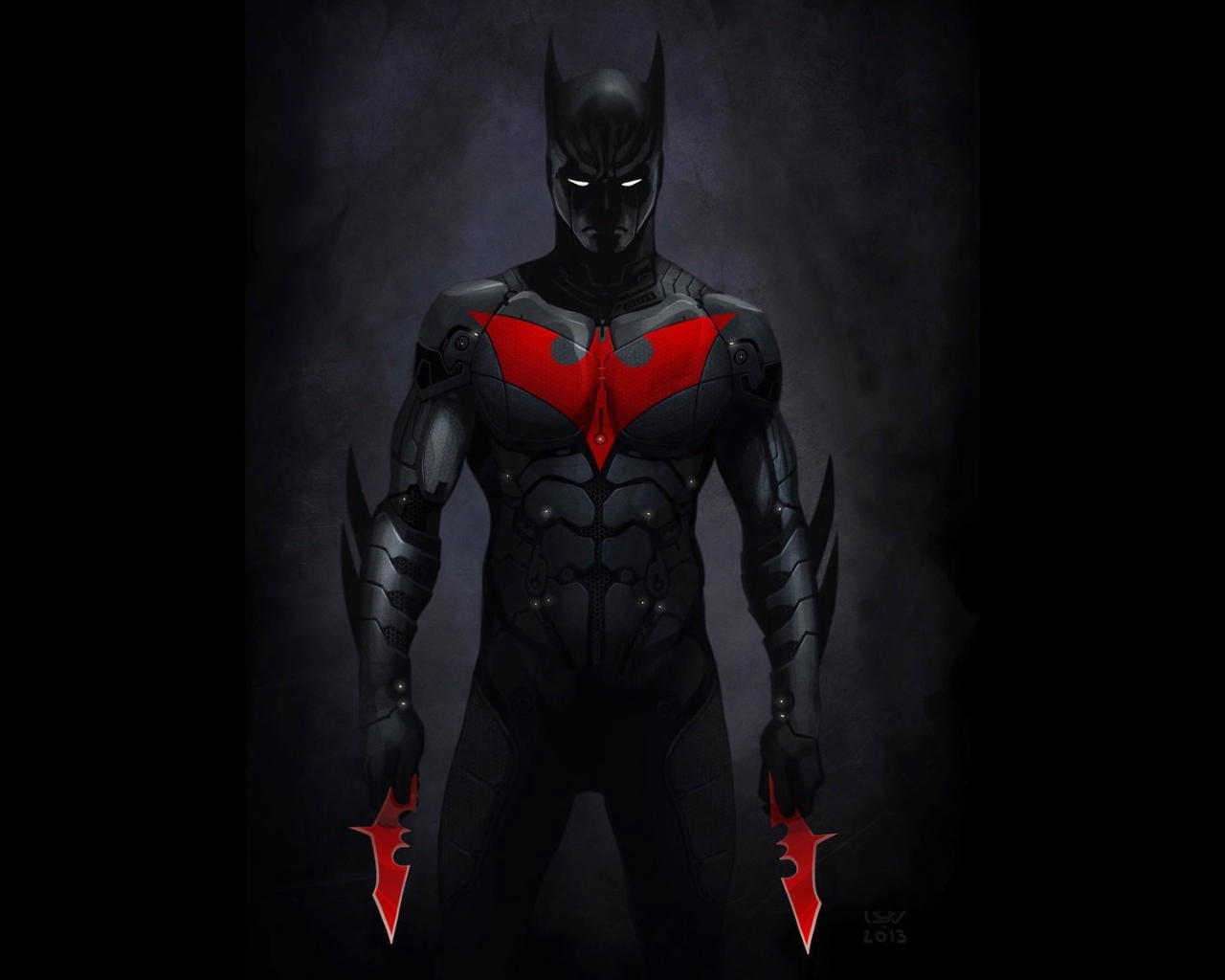 Красная летучая мышь на груди Бэтмана