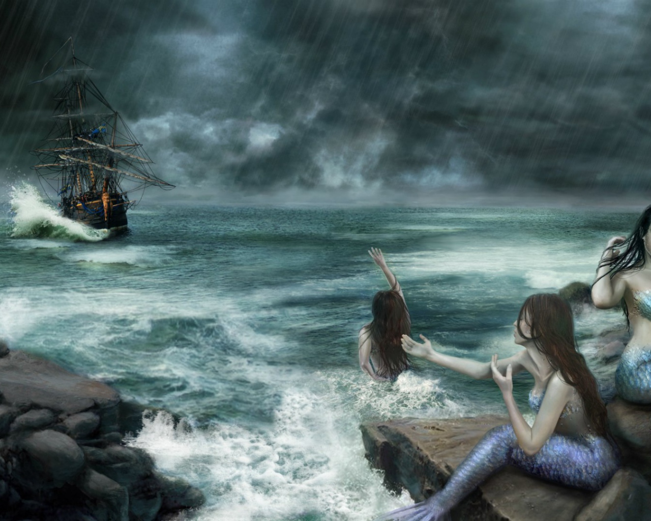 Сирены на скалах