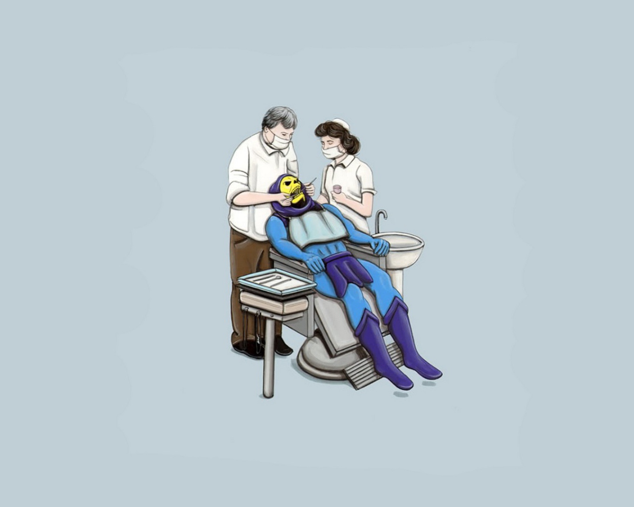 Скелетор у стоматолога