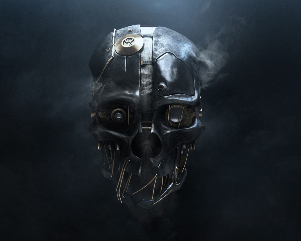 Череп робота из железа