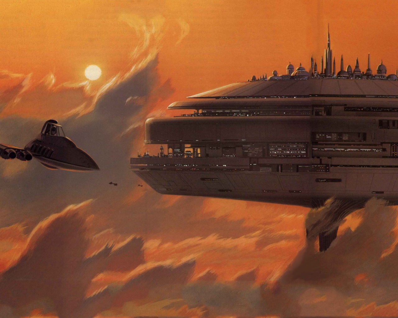 Станция парит в облаках