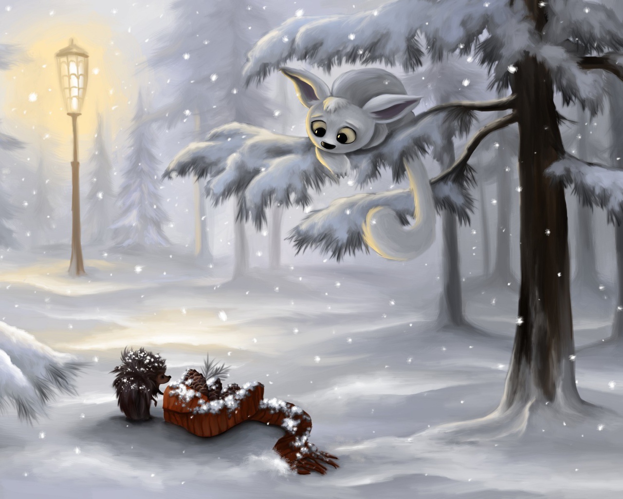 Зимняя сказка в лесу