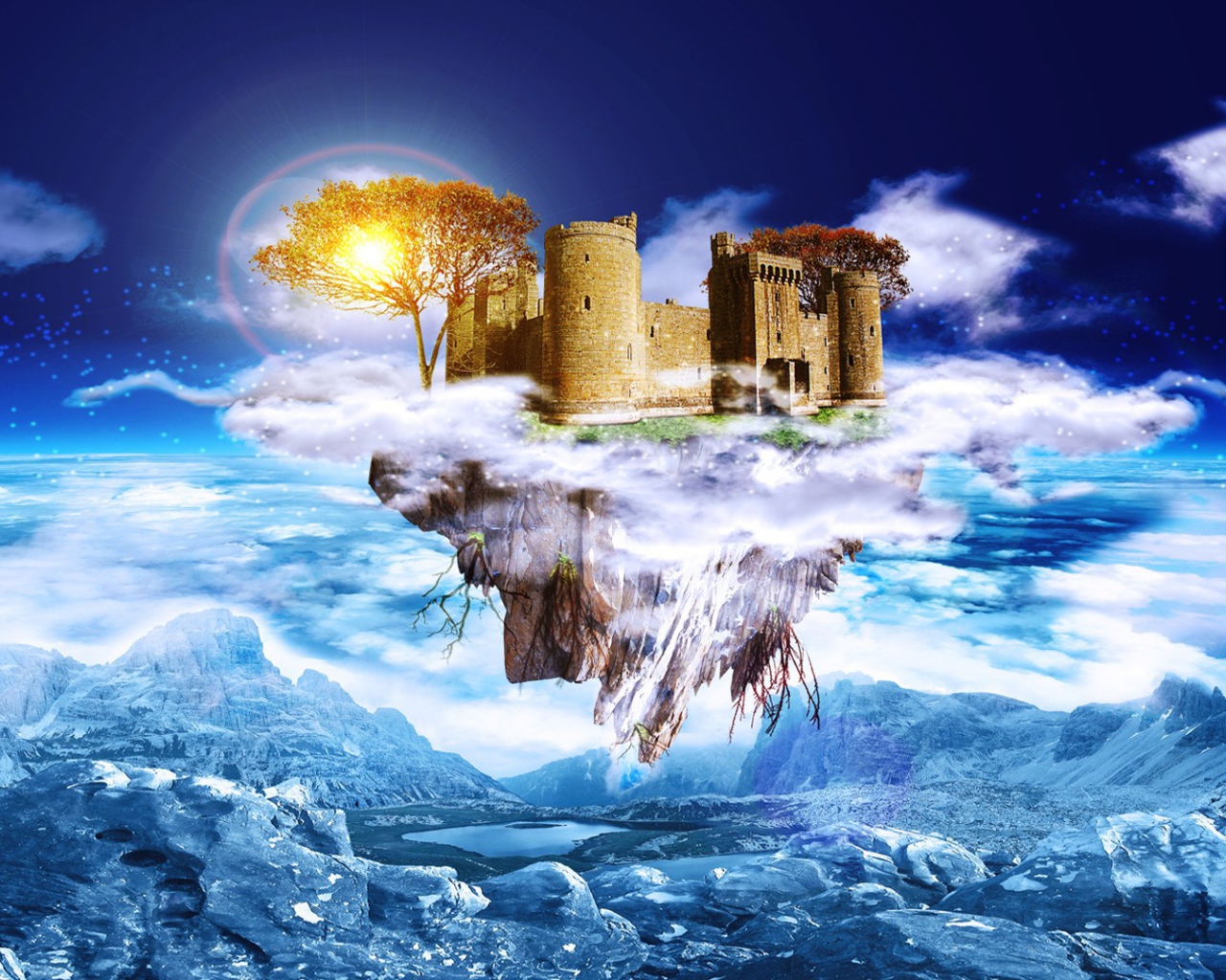 Замок на летающем острове