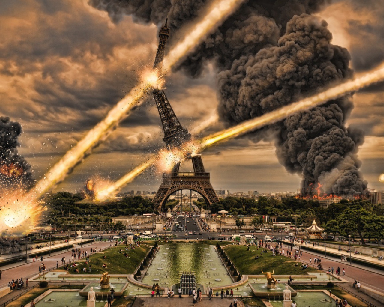Падение метеоритов на Париж