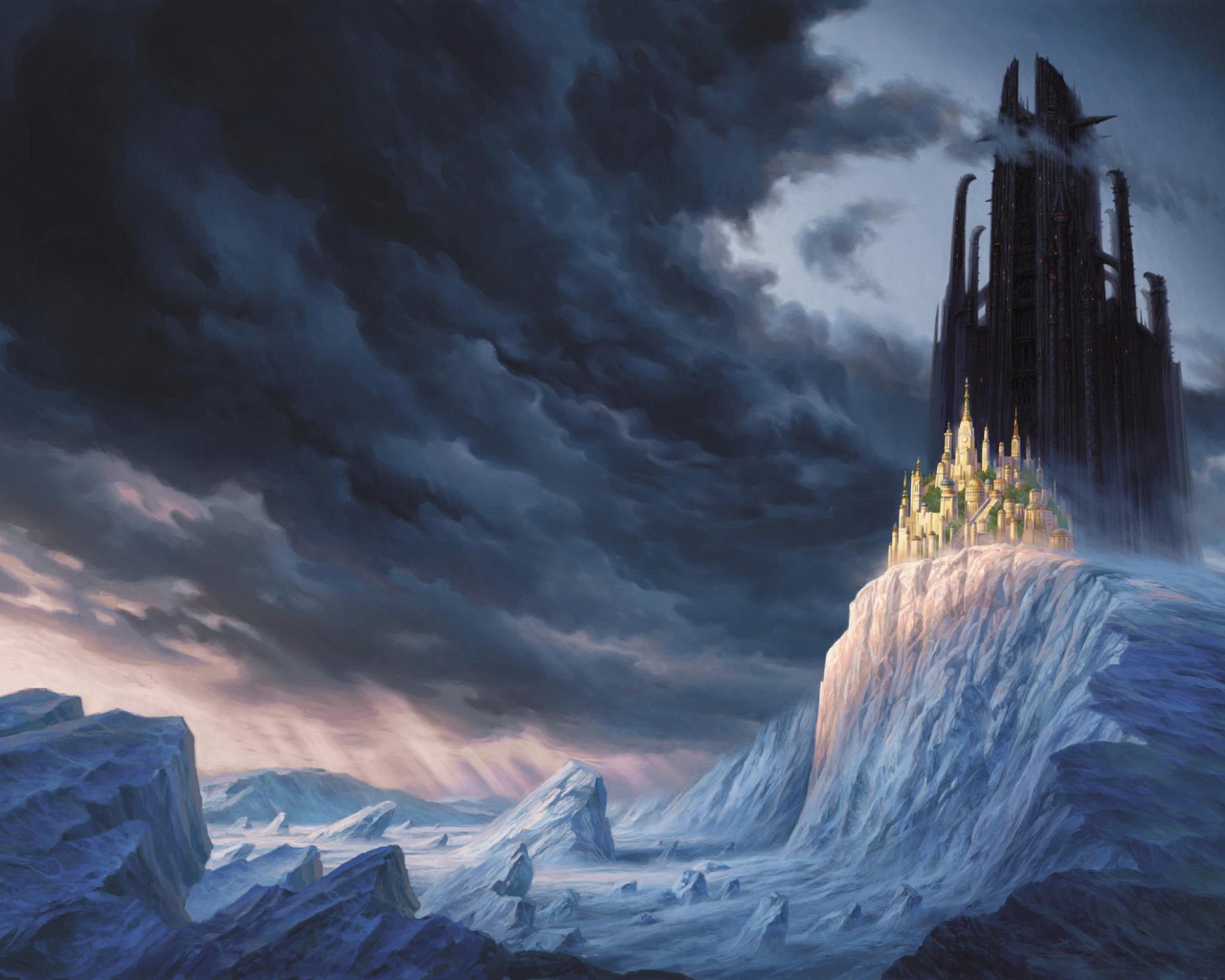 Фантастический город на белой горе