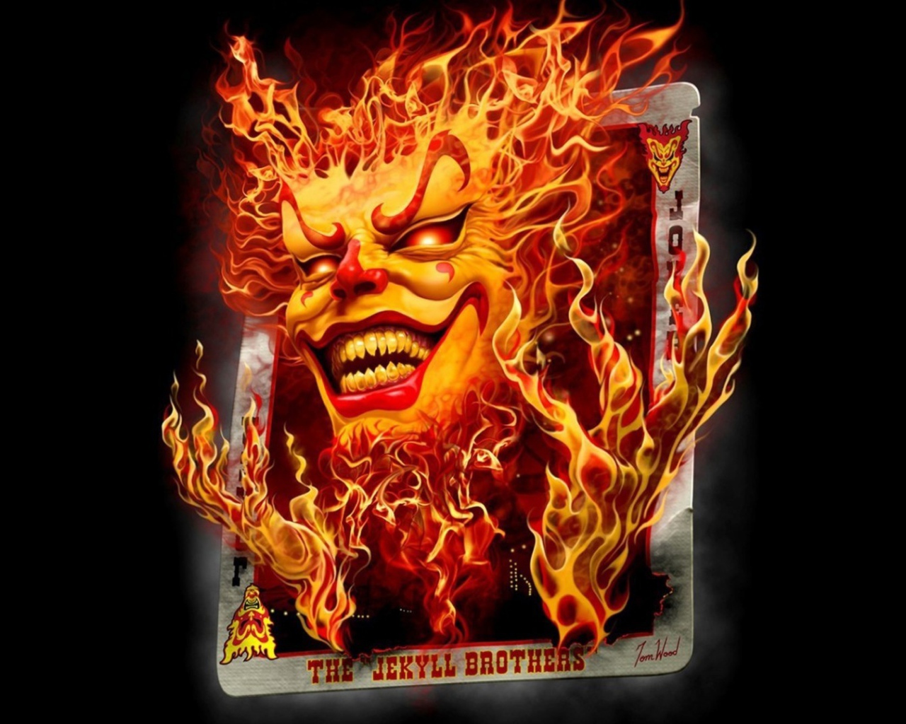 Фигура Джокера из огня