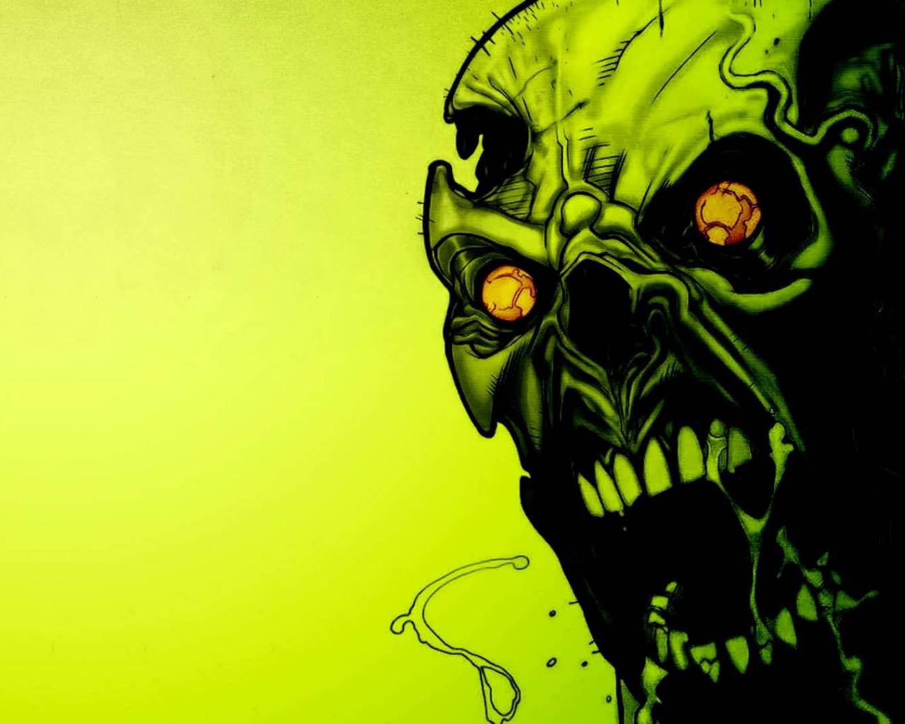 Голова зеленого зомби