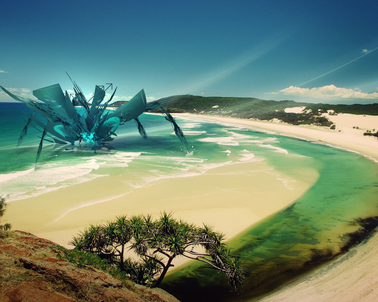 Монстр выходит из моря