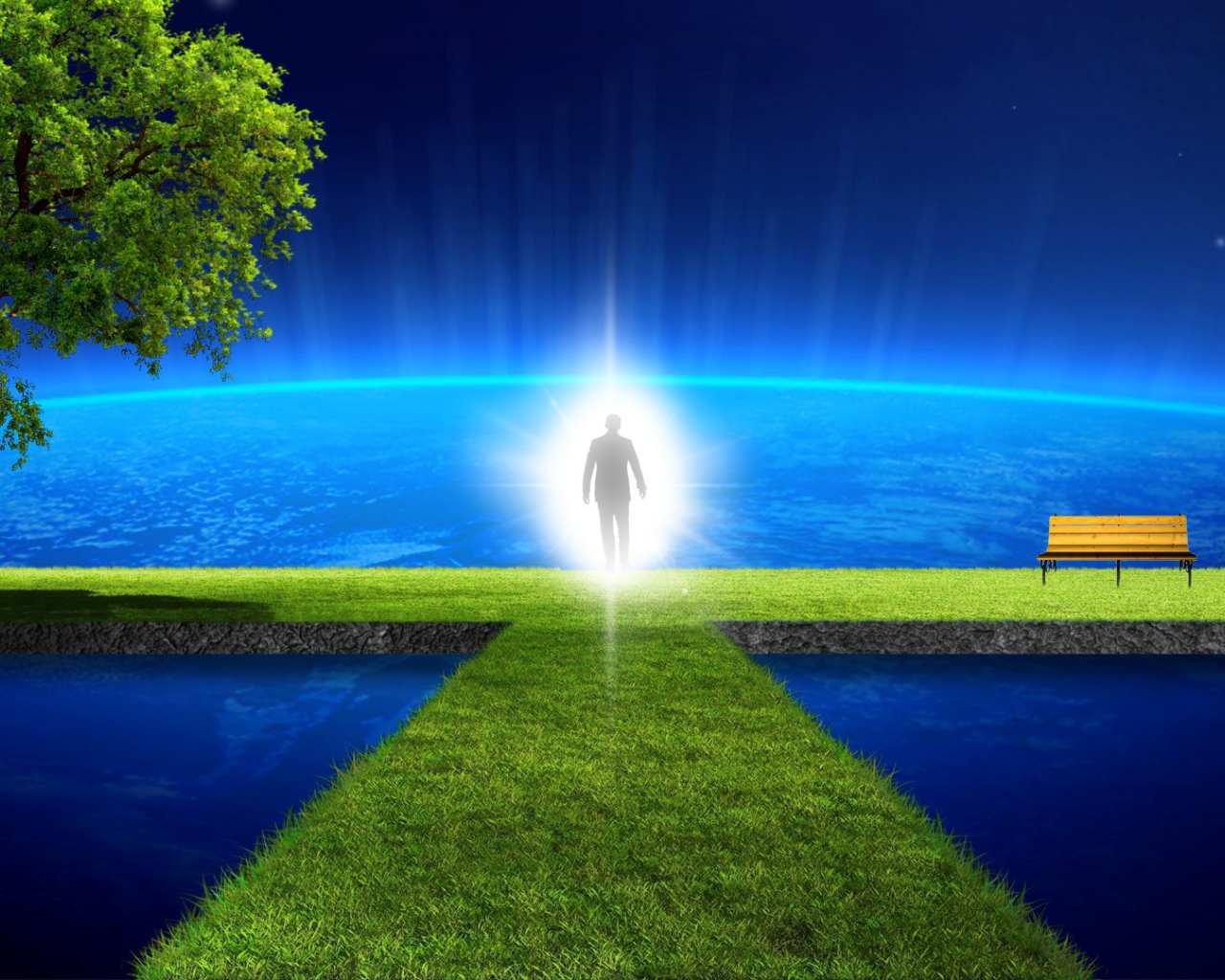 Душа человека на небесах