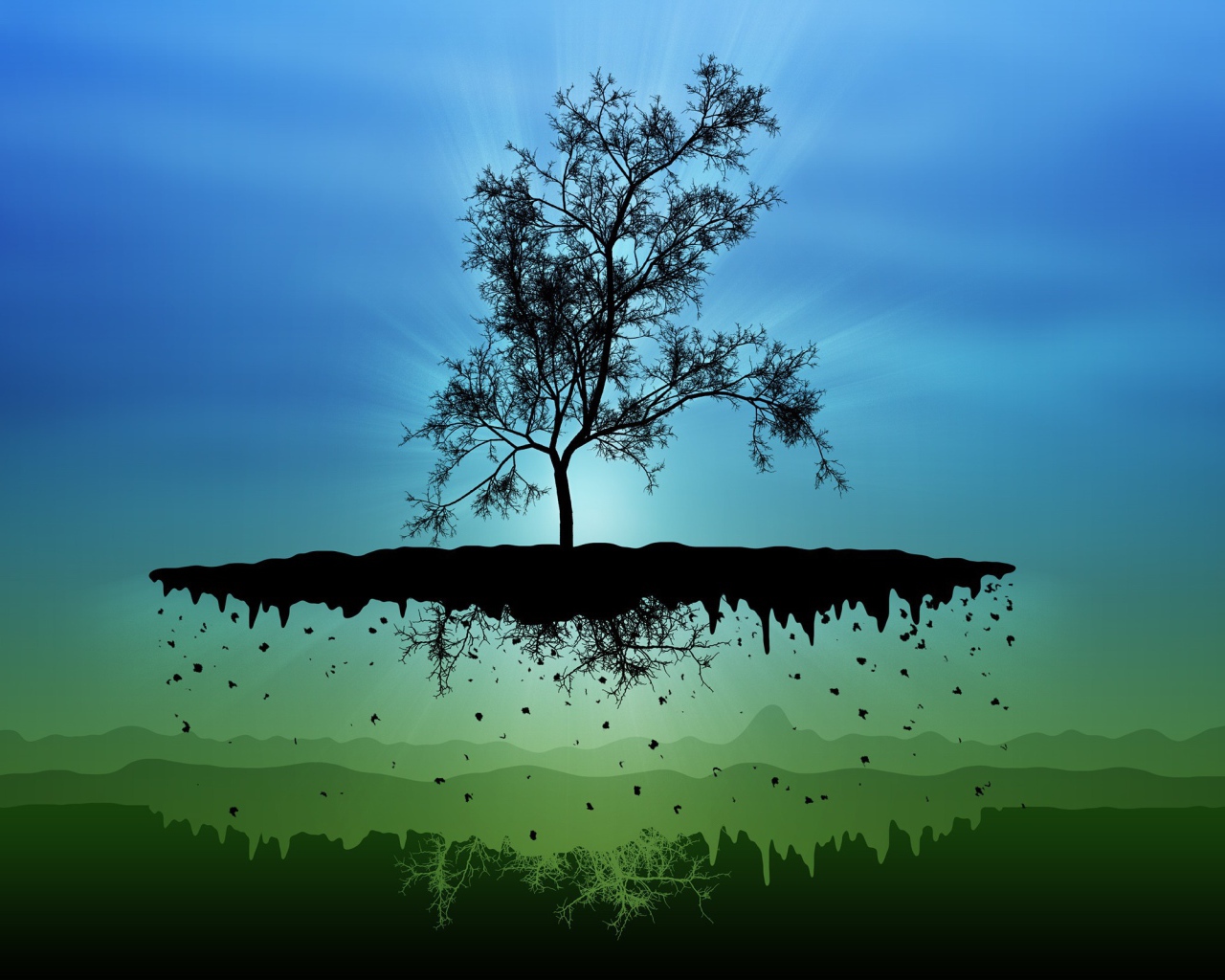 Дерево на парящем острове