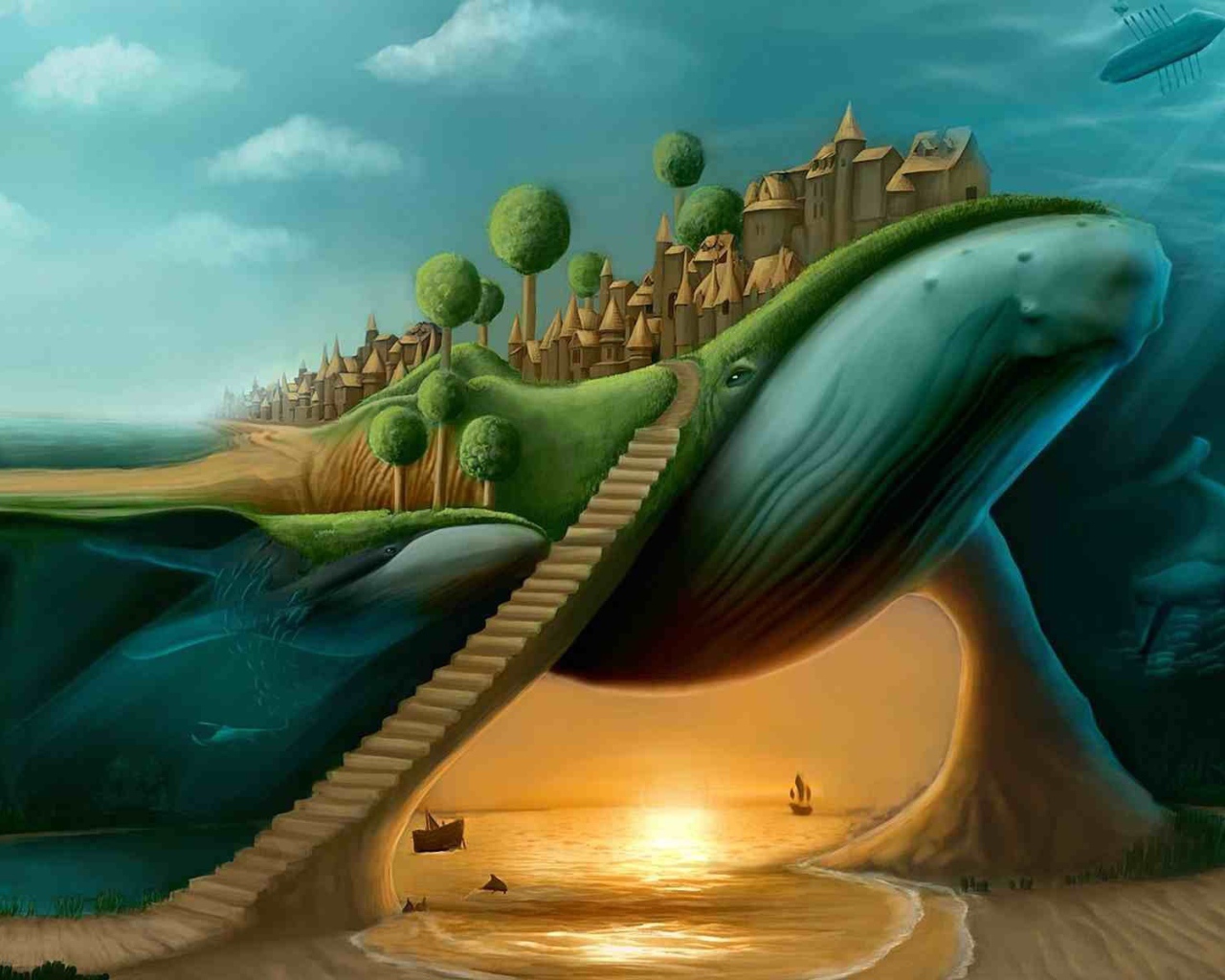 Нереальный город из песка