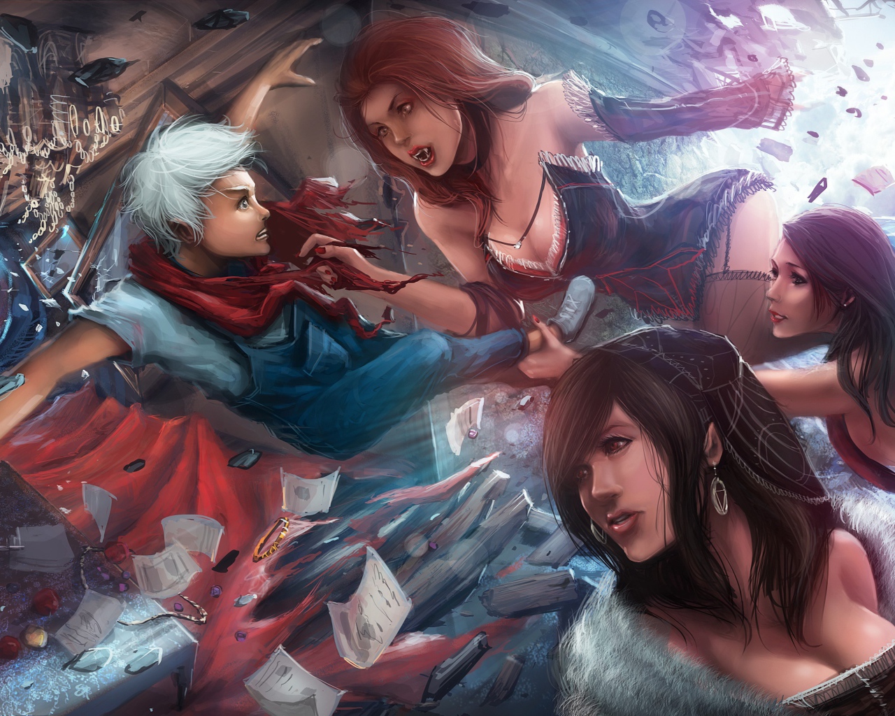 Вампиры напали на человека