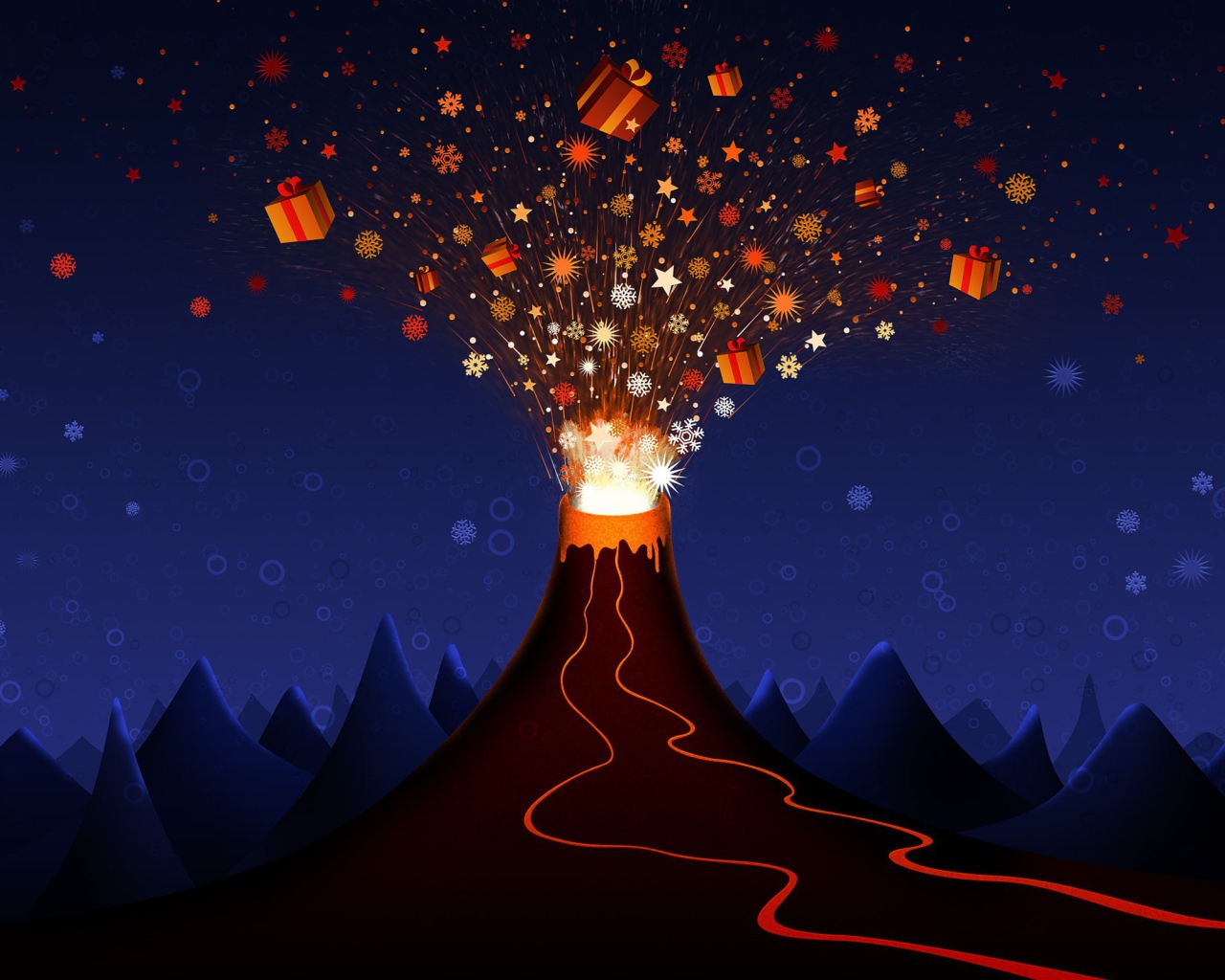 Вулкан из подарков