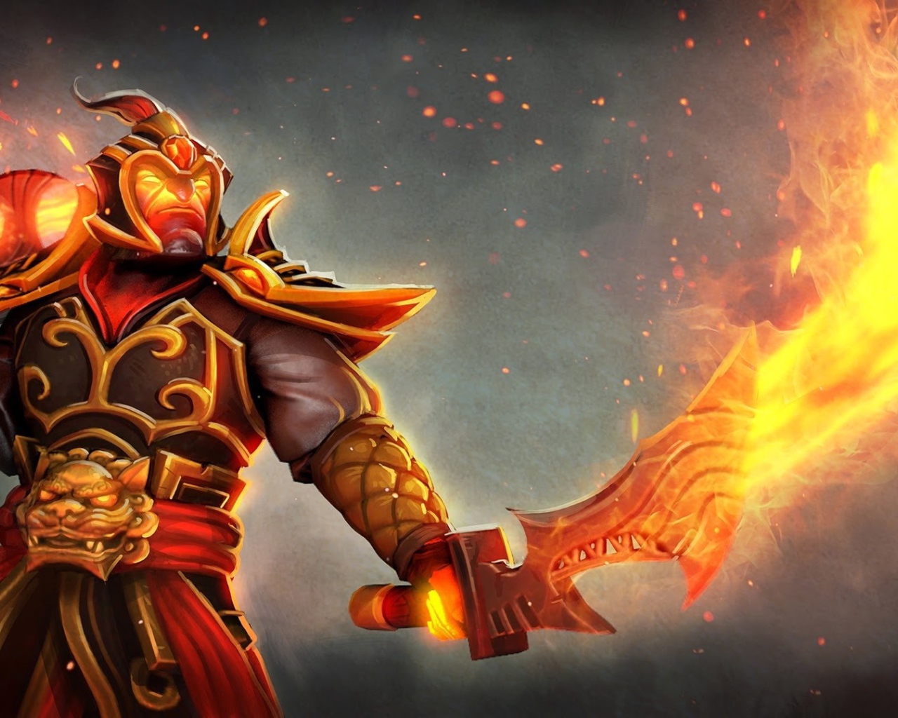 Воин с огненными мечами, фэнтези