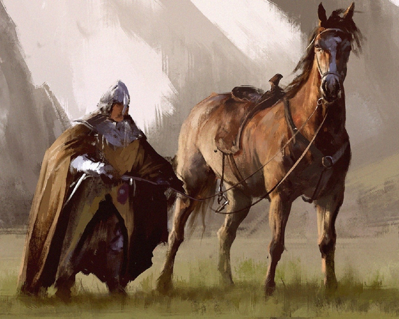 Воин со своим верным скакуном
