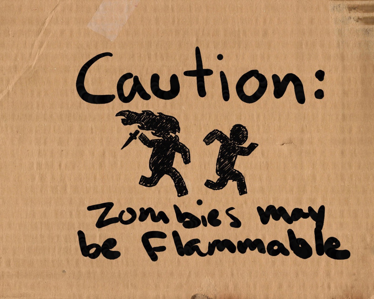 Зомби могут быть горящими