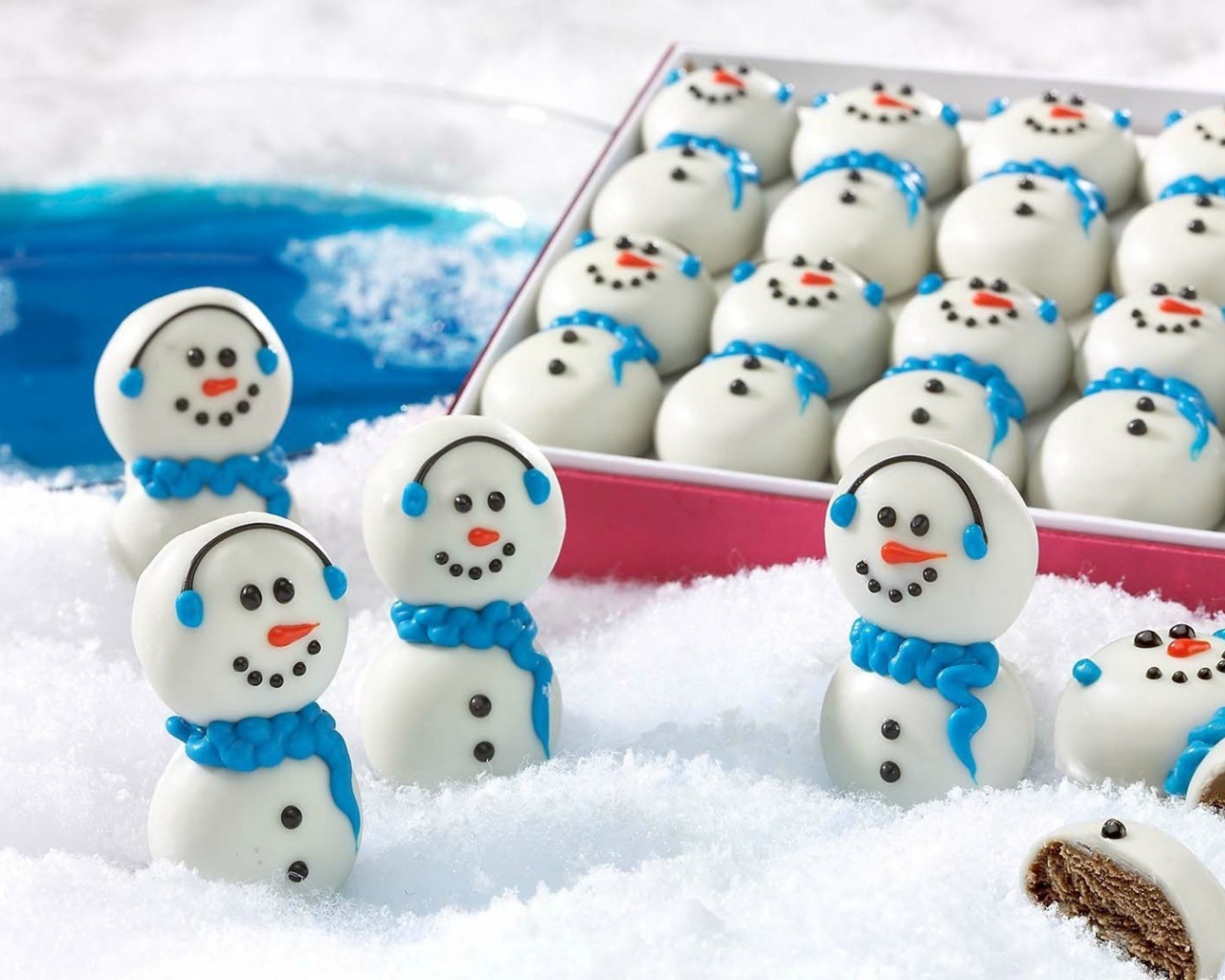 Съедобные снежные человечки