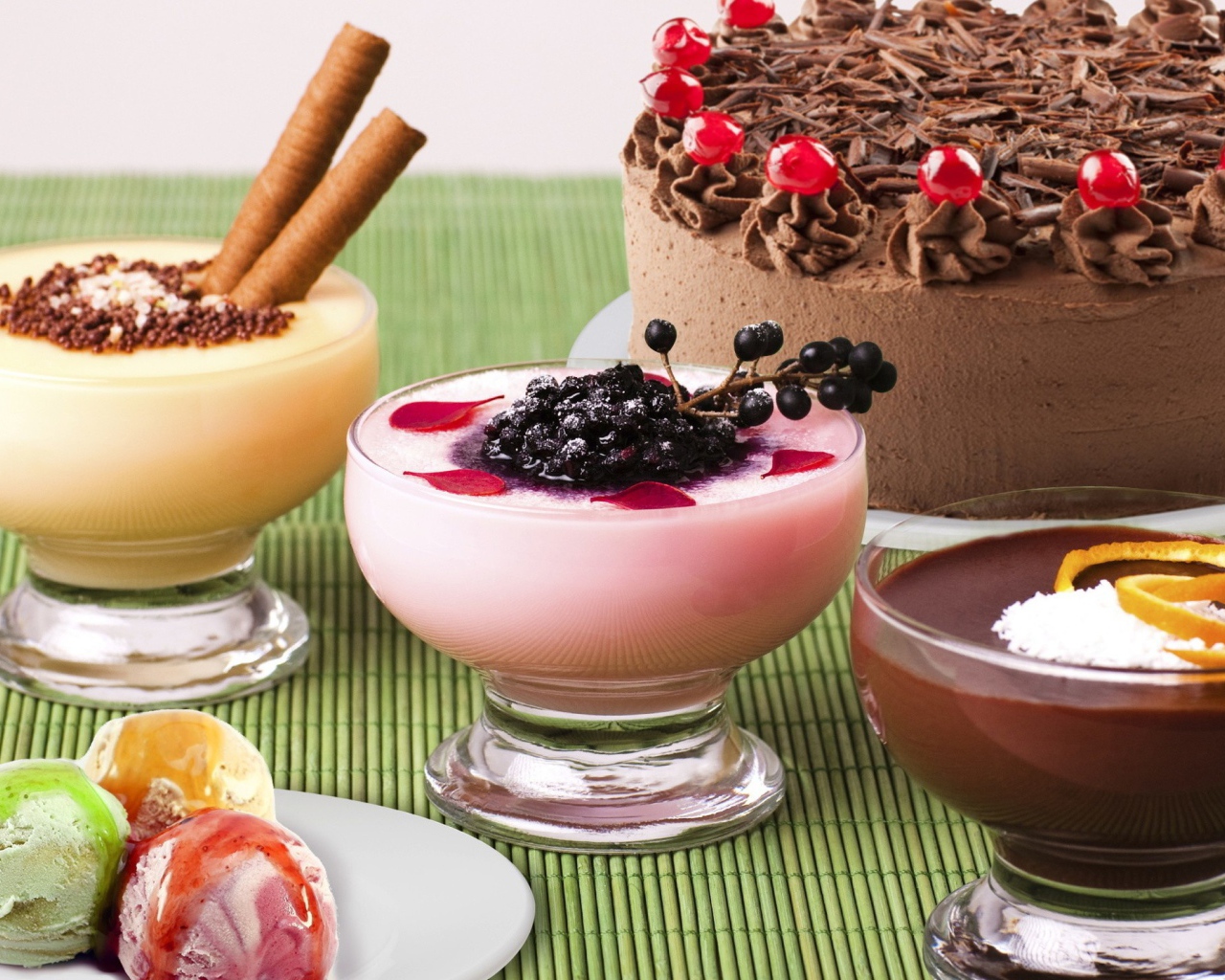 Мороженое, молочные коктейли и торт