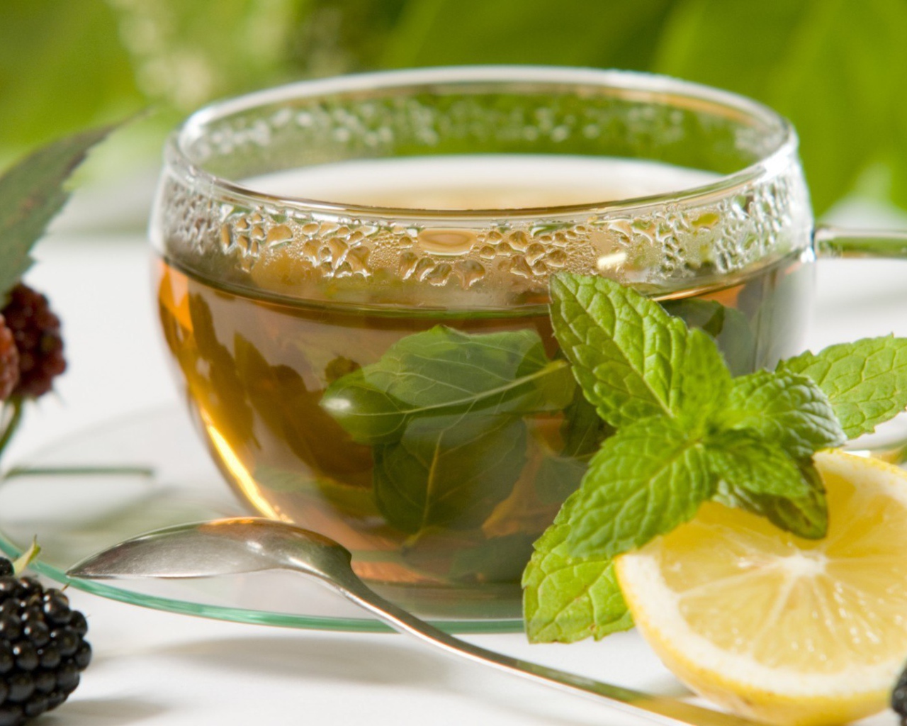 Мятный чай с лимоном