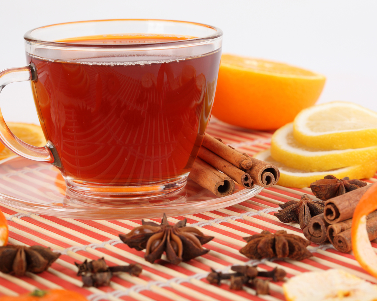 Чай с лимоном и корицей