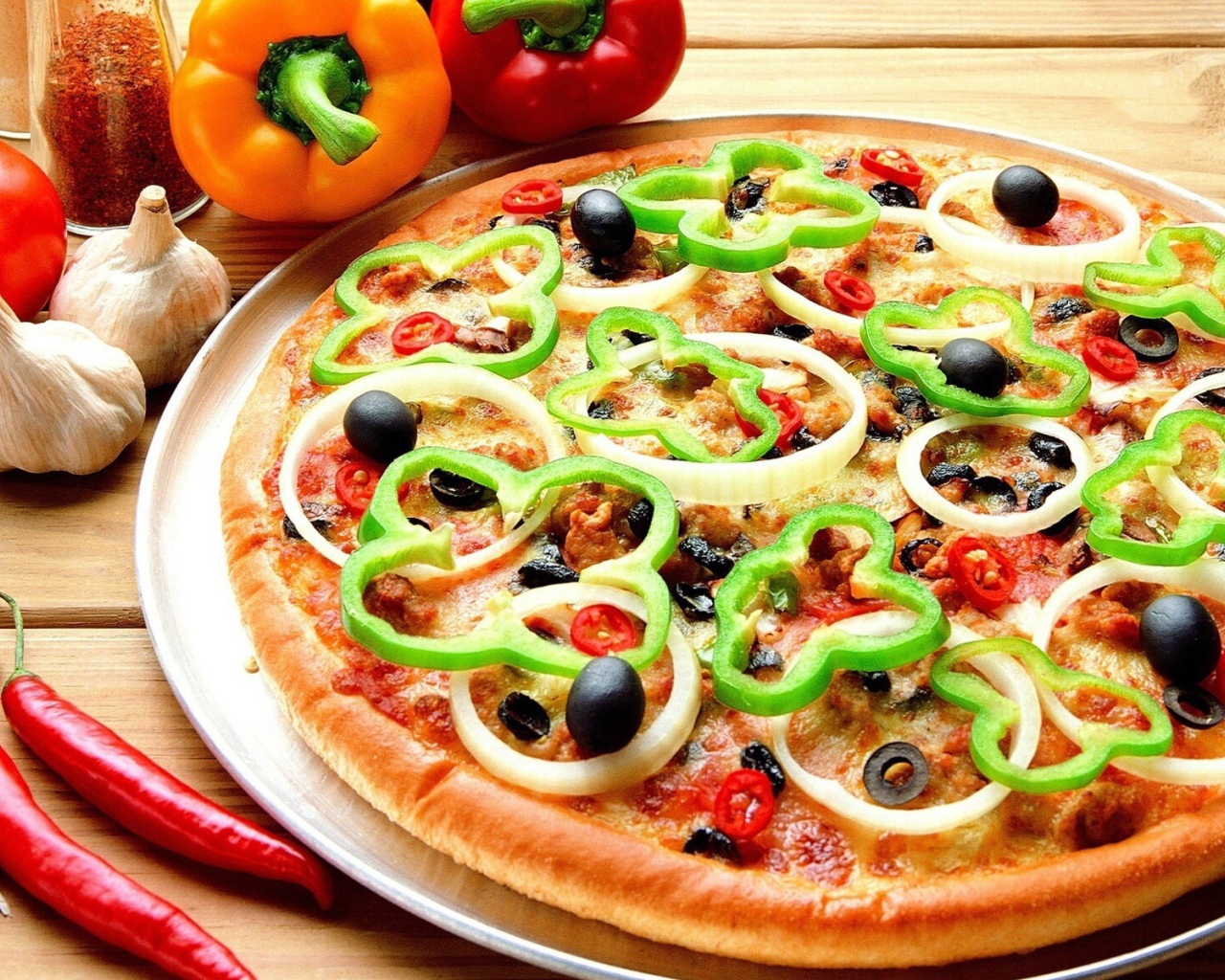 Pizza with pepper