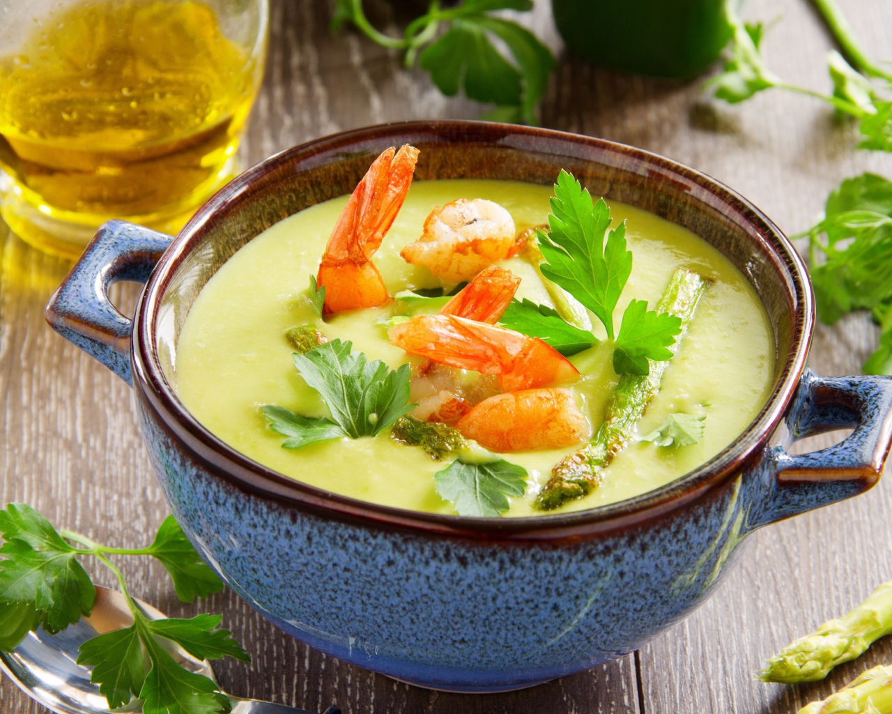 Крем-суп с креветками
