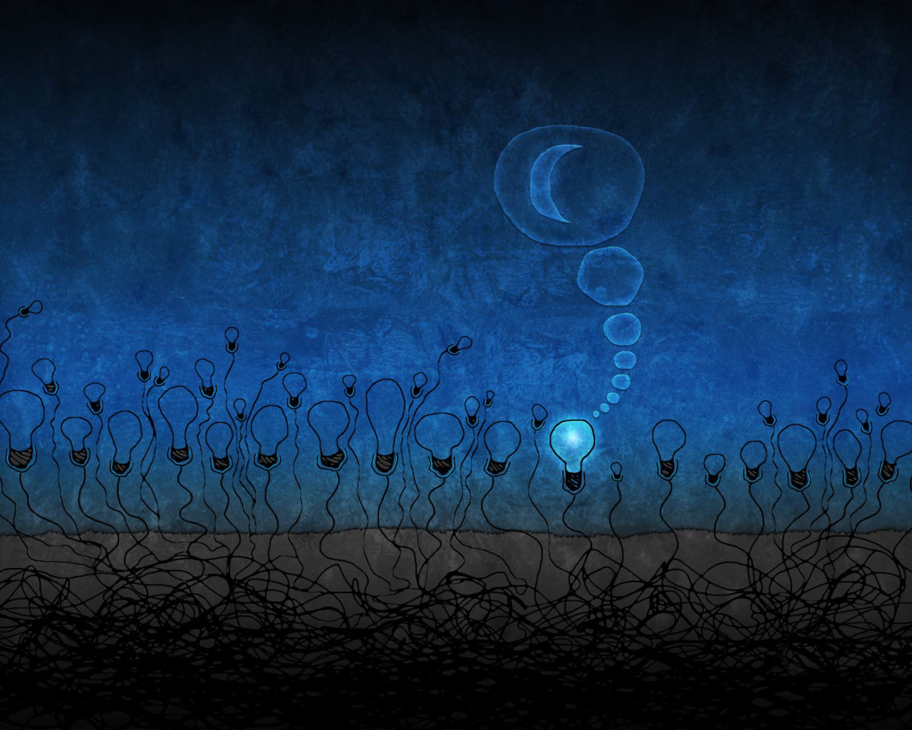 Лампочка мечтает стать луной