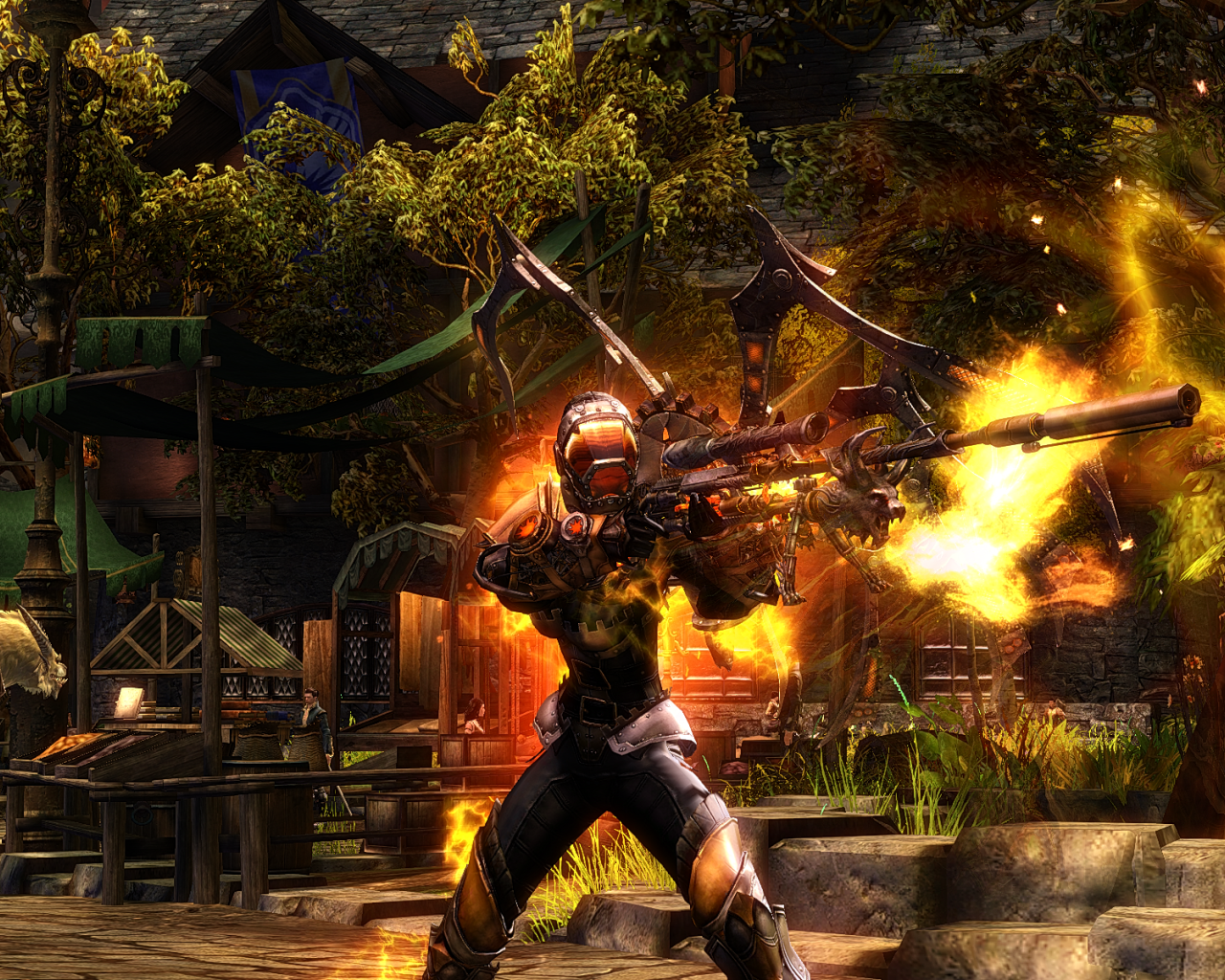 Солдат с винтовкой в игре Guild Wars 2