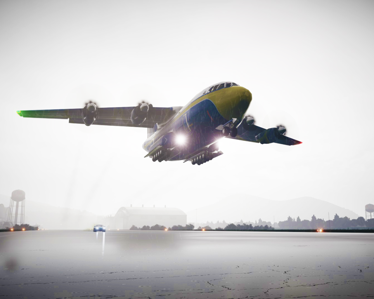 Самолет над гоночной трассой в игре Forza Horizon