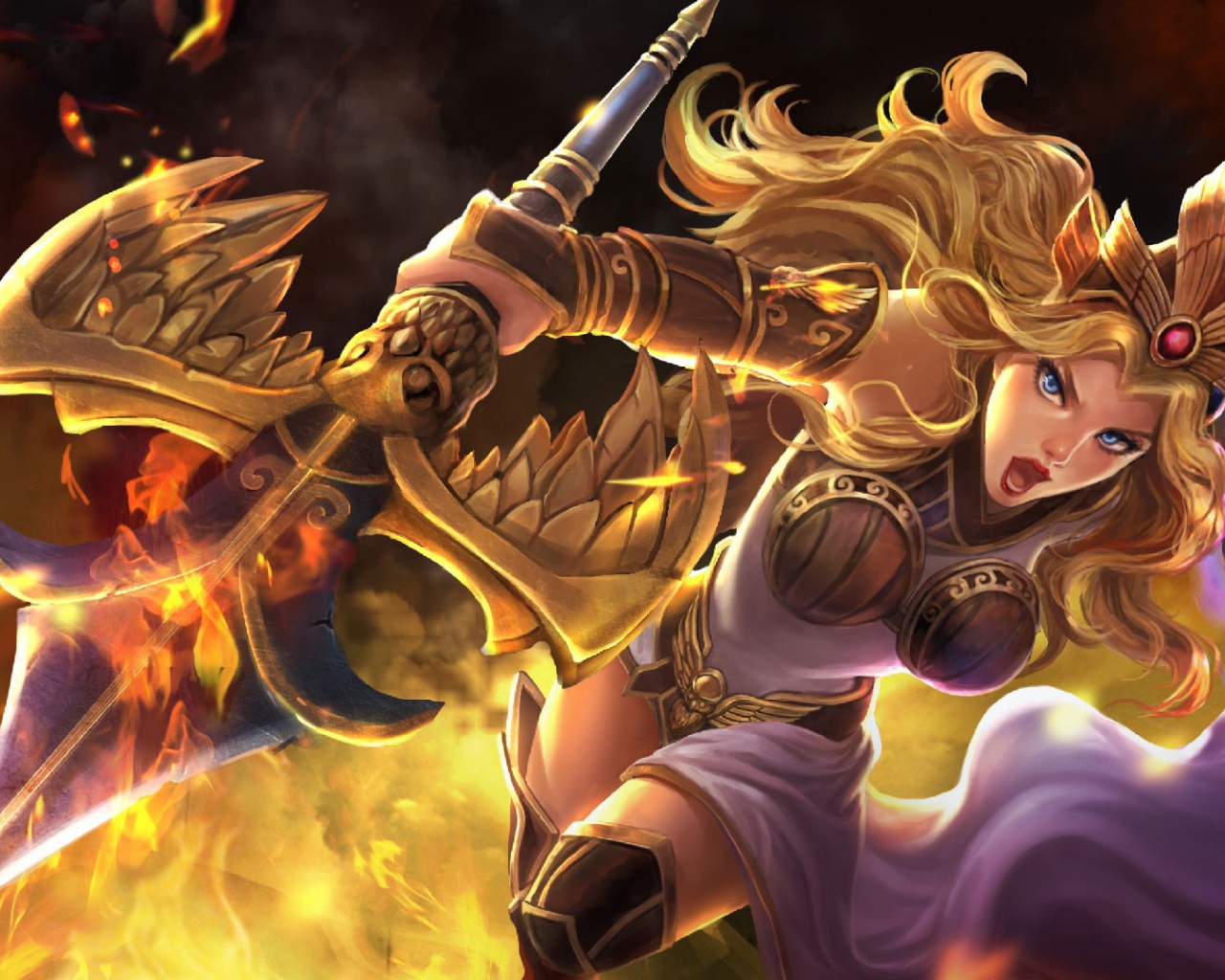 Афина с копьем, игра Smite