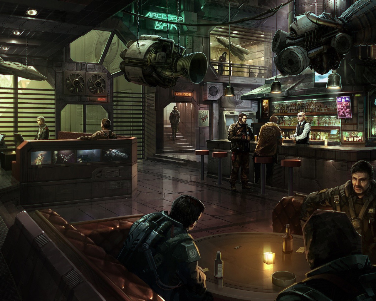 Бар для героев игры Star Citizen