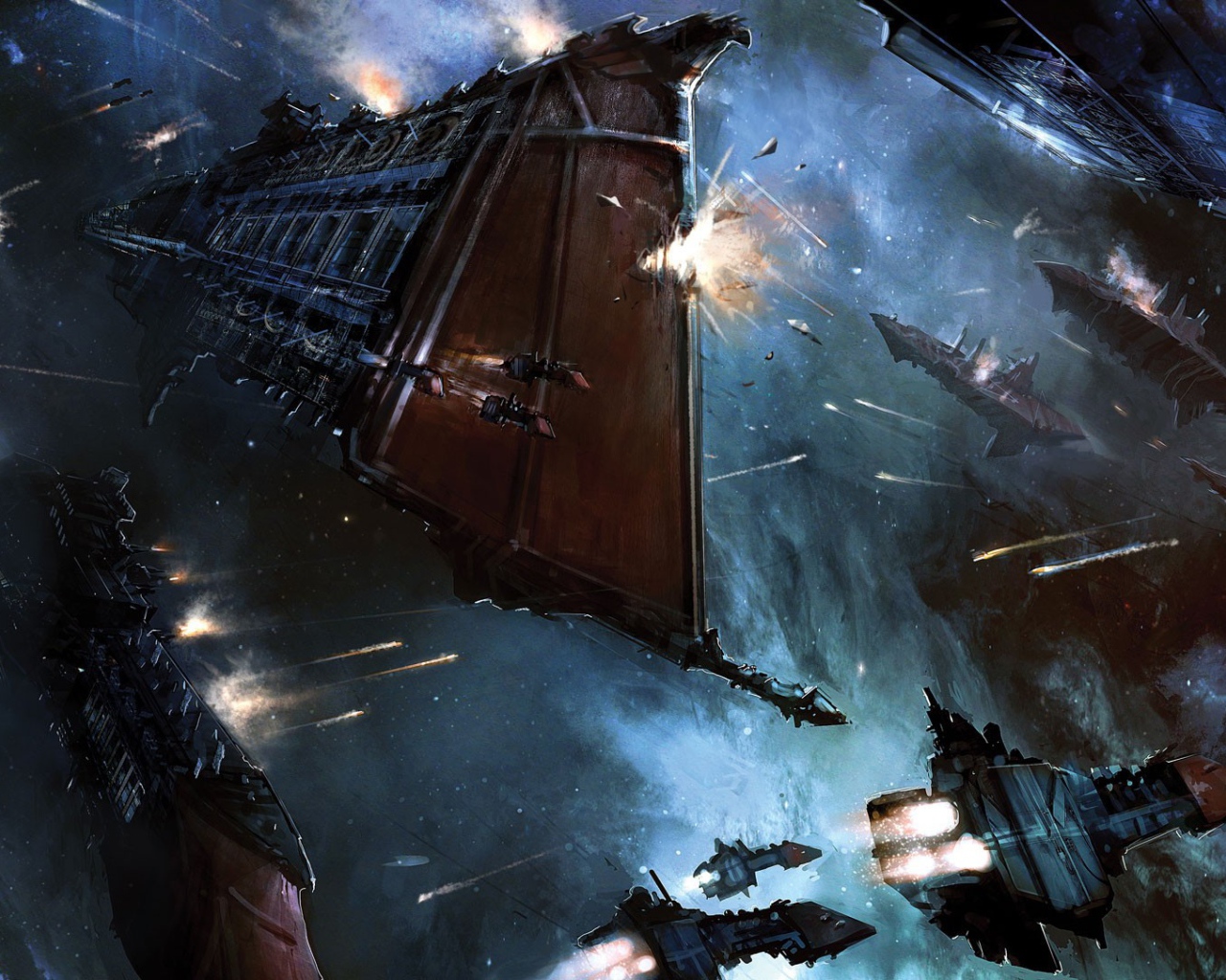 Сражение космических кораблей в игре