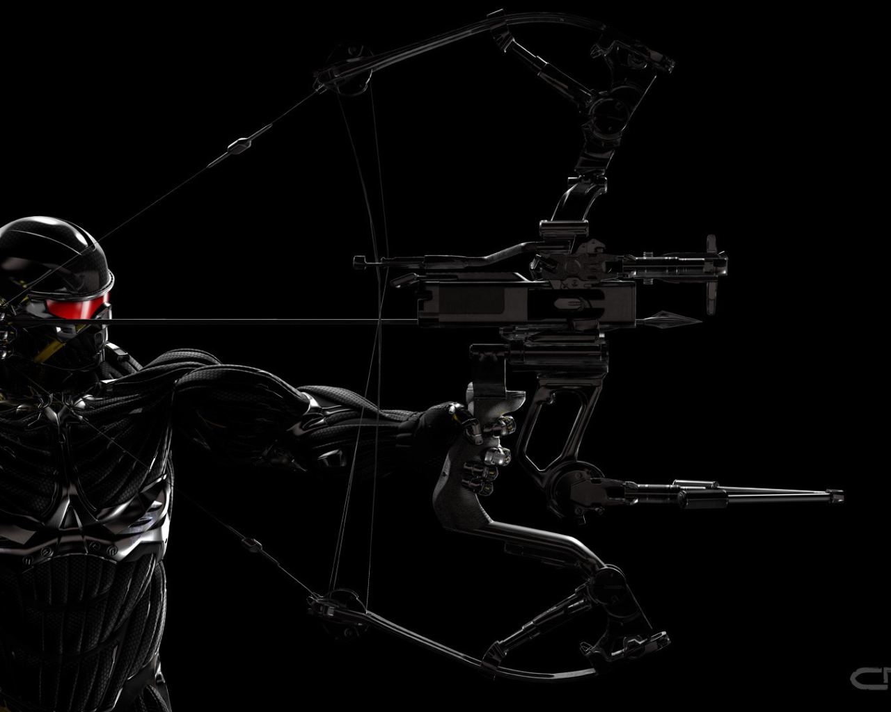 Черный лучник в игре Crysis 3
